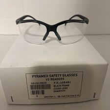 PYRAMEX ZTEK READER SAFETY GLASSES CLEAR BIFOCAL 2.00LENS SB1810R20 1 PAIR 