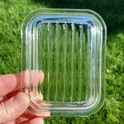 Vintage Pyrex 501 C Standard Ribbed Clear Glass Lid (for 501b 1.5 Cup Fridgie)