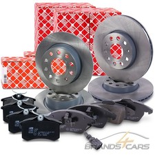 FEBI BREMSSCHEIBEN +BELÄGE VORNE+HINTEN FÜR AUDI A3 SEAT LEON SKODA VW GOLF 6