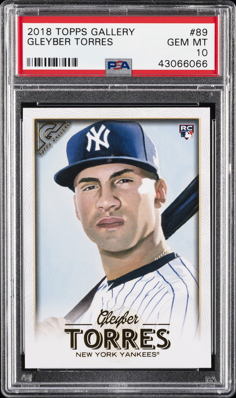 2018 TOPPS GALLERY #89 GLEYBER TORRES ROOKIE RC PSA 10