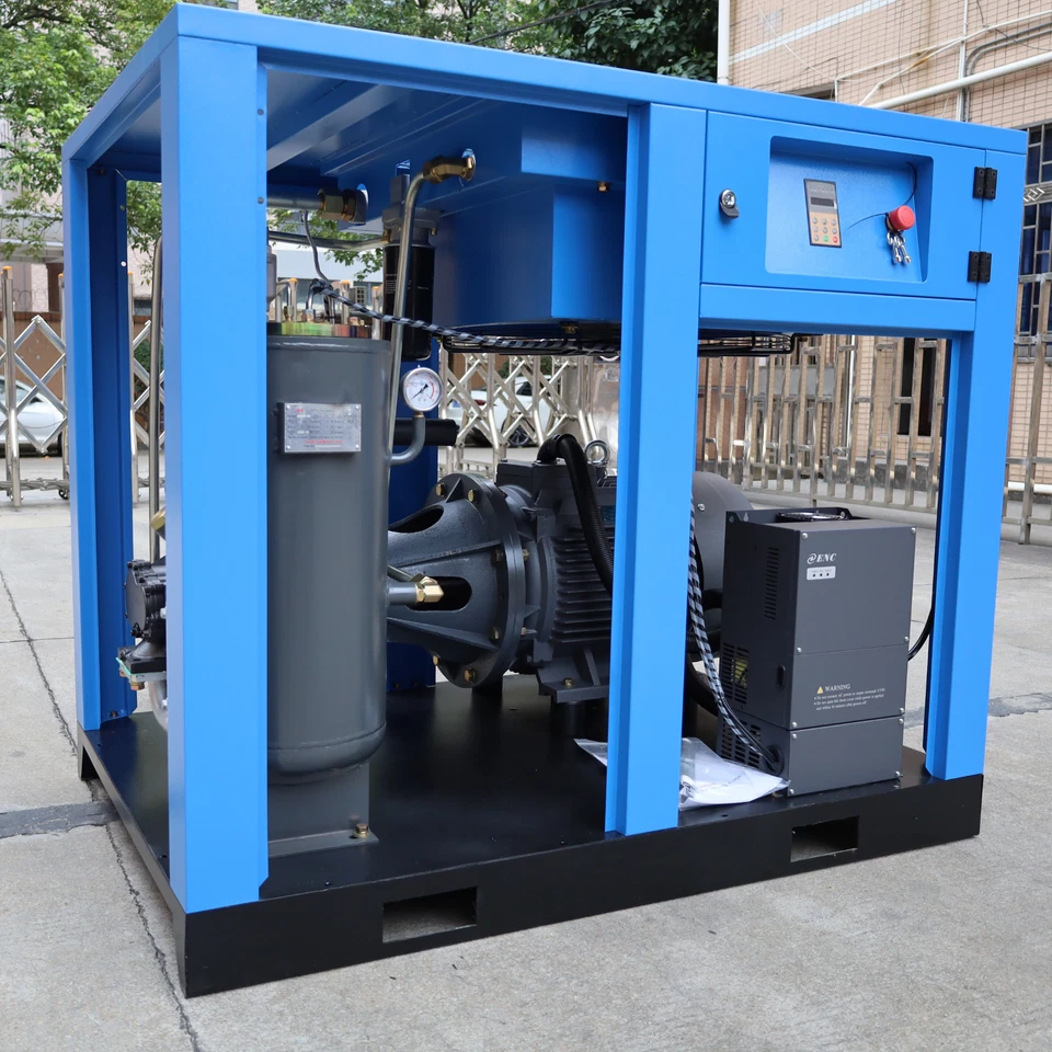 220 В 50 лс/37 кВт 3 фазы 230 куб. футов/мин промышленный винтовой воздушный компрессор 125 фунтов на квадратный дюйм 8 бар - Изображение 4 из 4