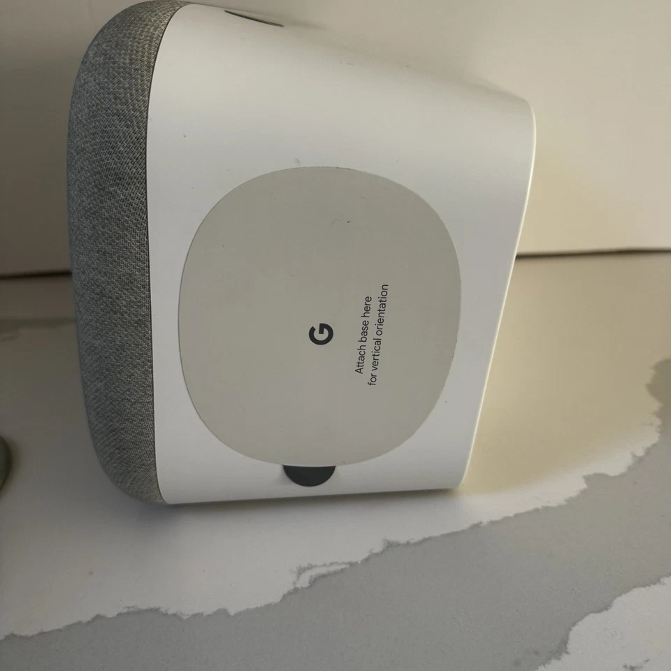 Google Home Max Smart Speaker Assistant Chalk GA00222-US Working Stand Cord - Image 4 of 4