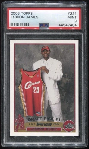 2003-04 Topps LeBron James Rookie RC #221 Cavaliers PSA 9