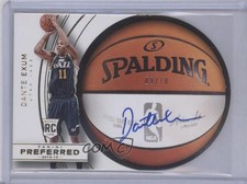 2014-15 Panini Preferred Roundball Die-Cut Gold 9/10 Dante Exum #35 Auto h2o