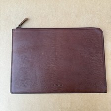 Tecovas 16 Zoll Laptop Tasche Braun Cognac Rind Handgefertigt Leder Reise