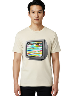 Error-2001-3 Mens Graphic Tee, 100% Cotton, Casual Summer Wear