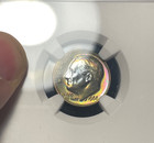 (#101720) Roosevelt Dime:  1966 SM  NGC MS 67  Rainbow toning!      (see video!) — photo 3