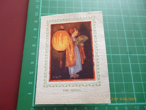 THE SIGNAL POEM/RHYME MEDICI SOCIETY ORIGINAL VINTAGE SMALL CHRISTMAS CARD - Foto 4 di 5