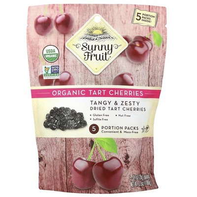 Organic Dried Tart Cherries, 5 Portion Packs, 0.7 oz (20 g) Each