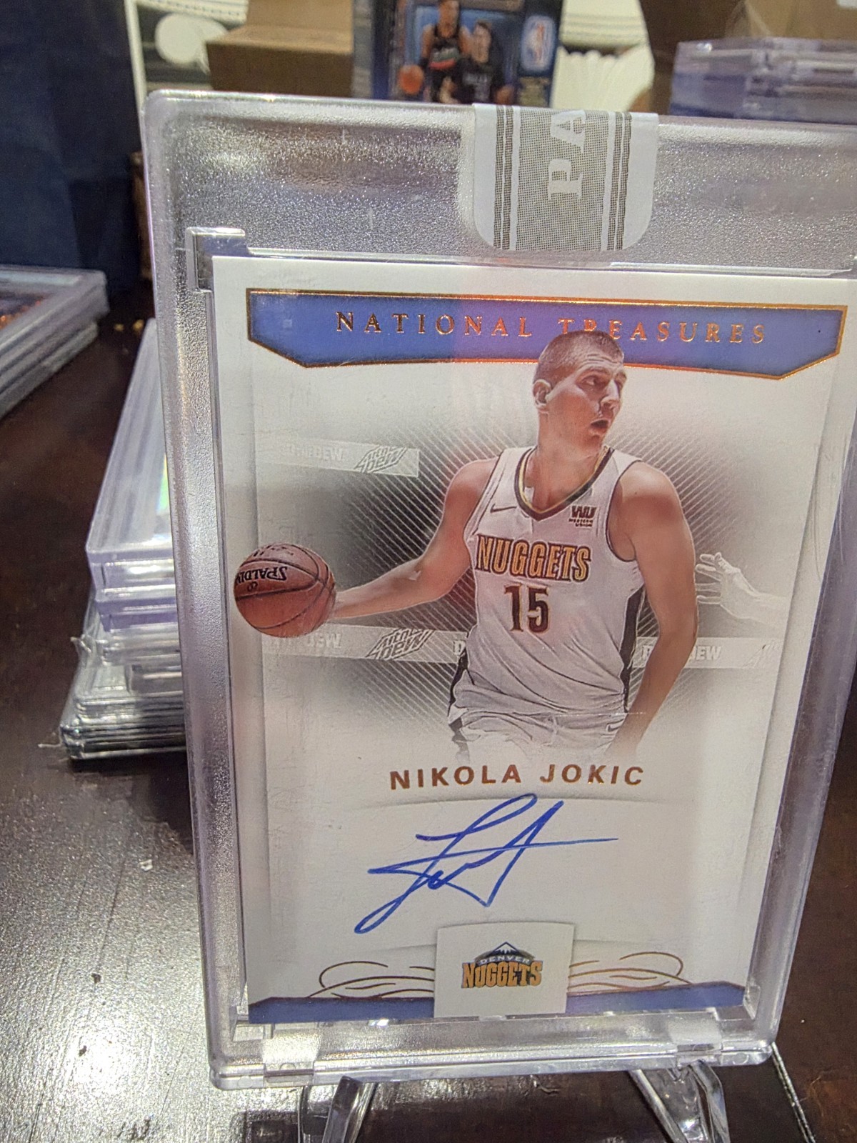 2017-18 Panini National Treasures On Card Auto Signatures Nikola Jokić 1/1!  view 3