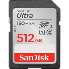 SanDisk Ultra 512 GB Class 10/UHS-I U1 SDXC SDSDUNC512GAN6IN