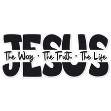 Jesus The Way - Vinyl Decal Sticker - Car Window Laptop - ebn12019