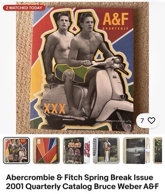 Vintage Abercrombie & Fitch Store Display Poster 50x40 Bruce Weber