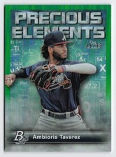 2023 Ambioris Tavarez Bowman Platinum Precious Elements Green /99 #PE-14 Braves