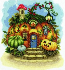Halloween Fairy pumpkin Cross Stitch Kit DIY Needlework Embroidery Craft Set
