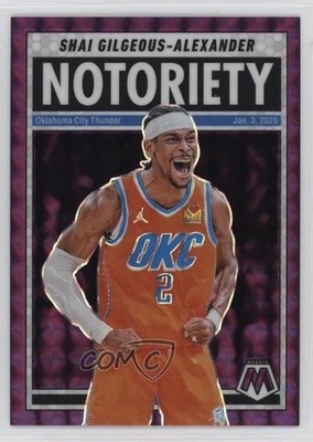 2024 Panini Mosaic Notoriety Purple Prizm 69/99 Shai Gilgeous-Alexander #7 0fn0