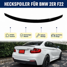 Heckspoiler M Sport Gl�nzend Spoilerlippe Verkleidung f�r BMW 2er F22 2014-20