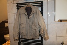 Herren Winterjacke Blouson Gefüttert Gr. 48 Beige Reißverschluss  Taschen 1 A