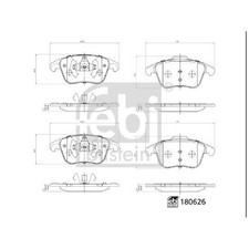 Satz Bremsbeläge Bremsklötze vorne für Peugeot 307 3A/C 3E CC 3B SW 3H | 2411