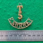 WW1 5th Territorial Battalion East Surrey Regiment Shoulder Title Badge