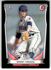 2014 Bowman Draft #DP58 Grant Hockin Black Cleveland Indians Baseball