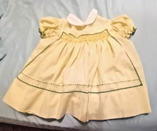 Vintage Polly Flinders Yellow Baby Dress - 18 months- Excellent condition