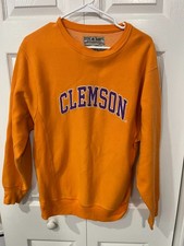 VTG Steve and Barrys Clemson Tigers Orange Sweatshirt Size Small