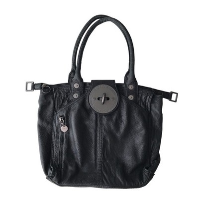 DIESEL Vintage Leather Bag Industrial Lock Grunge City Moto Biker Avant Garde
