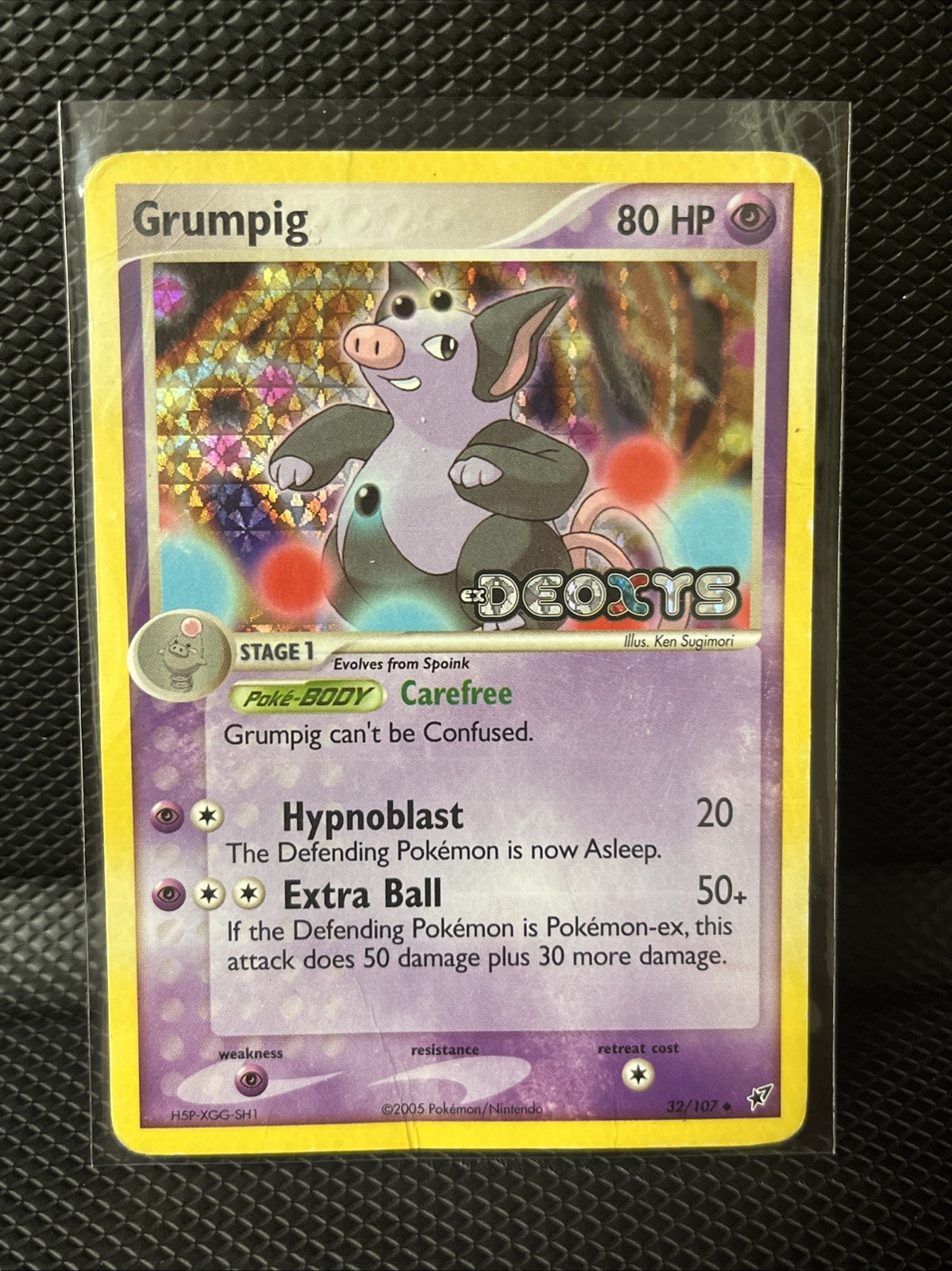 2005 Pokemon Deoxys Grumpig Holo rare 32/107