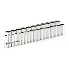 12 In. Drive Deep 12-point Socket Set 10 Mm To 38 Mm 29-piece 12 In. Drive Deep 12-point Socket Set 10 Mm To 38 Mm 29-piece