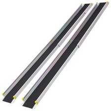7' Adjustable Wheelchair Telescoping Track Ramps Step and Van Access Ramps