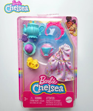 Barbie Chelsea Accessories Dress Shoes Fashion Pack Tea Party Set for Doll