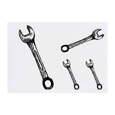 4 x 'Spanner Tool' Temporary Tattoos / Transfers TO00008439 