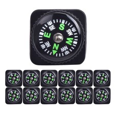 15pcs Slip-On Wrist Compass Hard Shell Liquid Filled Mini Small 23mm, Black