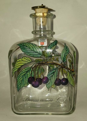 Holmegaard Of Copenhagen Prunus Avium L. Cherry Blossom Glass Decanter Denmark