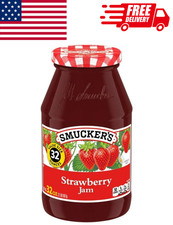 Smucker  s Strawberry Jam, 32  oz Single Jar, Sweet  Fruity Spread, EBt Eligible