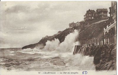 AK Granville - Das Meer im Sturm