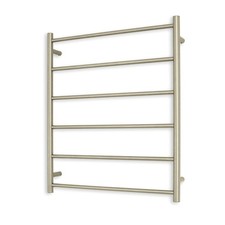 Radiant Towel Ladder 700 x 830 Non-Heated Rnd 6 Bar Rail Brushed Nickel BN-LTR01
