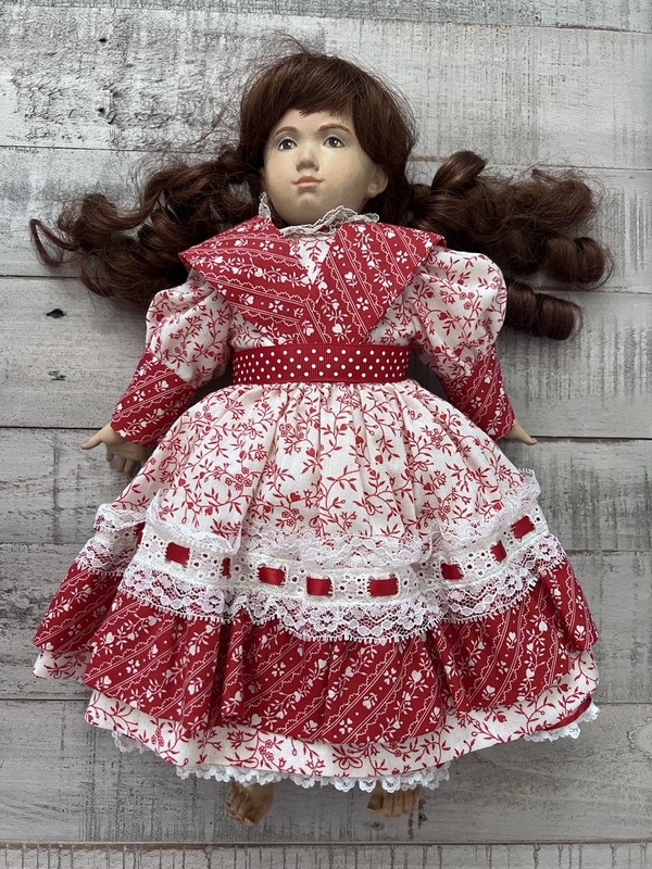 Vintage Edna Hibel 14” Handmade Wooden Artist Doll Signed Limited Edition