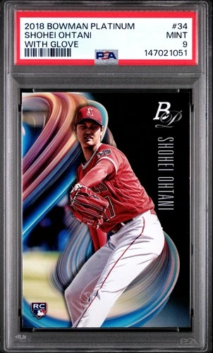 Shohei Ohtani 2018 Bowman Platinum #34 Los Angeles Angels PSA 9 MINT RC
