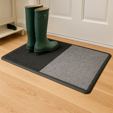 Easy to Clean Double Doormatt with Dual Surfaces 94x64cm - Grey