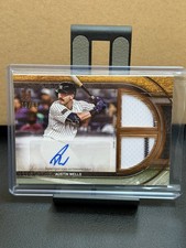 2025 Topps Museum Signature Swatches Dual Relic Auto Austin Wells /99 Yankees