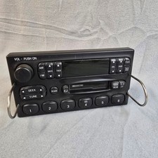 Ford AM FM Cassette Radio Player OEM F87F-19B132-AB Black Factory Head Unit