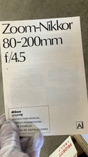 NIKON NIKKOR 80-200MM F4.5 AI VERY CLEAN MANUAL 40YR COLLECTION READ MY FEEDBACK