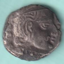 ANTIKE INDIEN WESTERN KSHATRAPAS SILBER DRACHME SELTENE M&Uuml;NZE
