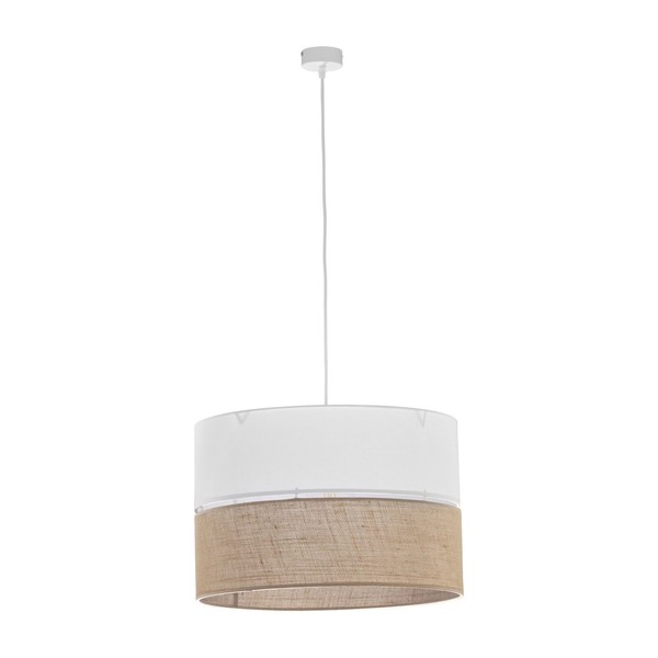 Pendelleuchte HäNgelampe Rund Ø 50 Cm Boho Jute Stoff 3X E27 Esstisch Wohnzimmer-image