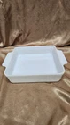 Vintage Anchor Hocking Fire King 8” Square Casserole Bake Dish #1452 Milk Glass
