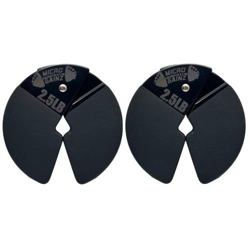 Micro Gainz Dumbbell Fractional 2.5 lb Weight Plate, Ideal Black Dip Coated  - 第 1/6 張圖片