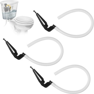 Saillong 3 Pack Toilet Refill Tube and Clip Replacement, Repair White 