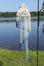 1-SUMMERS SECRET Ultimate 52" Spiral Seashell WindChime,Beach Home Decor, G-90